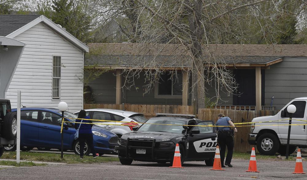 A Colorado Springs police officer at the scene of the mass shooting