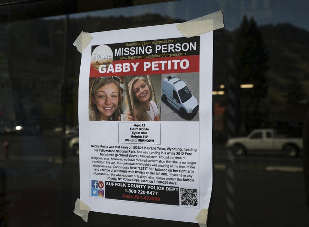 A missing person poster