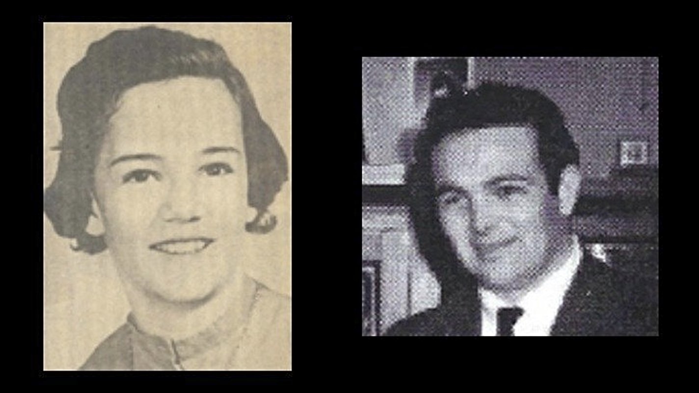 pictures of Margaret "Peggy" Beck, murdered in the summer of 1963, and suspect James Raymond Taylor, photographed in 1961