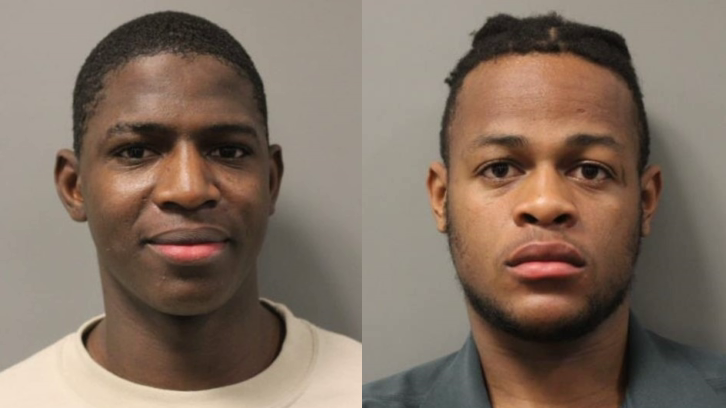 mug shots of Pierre Jean (left) and his “stabbed” older brother Denidson