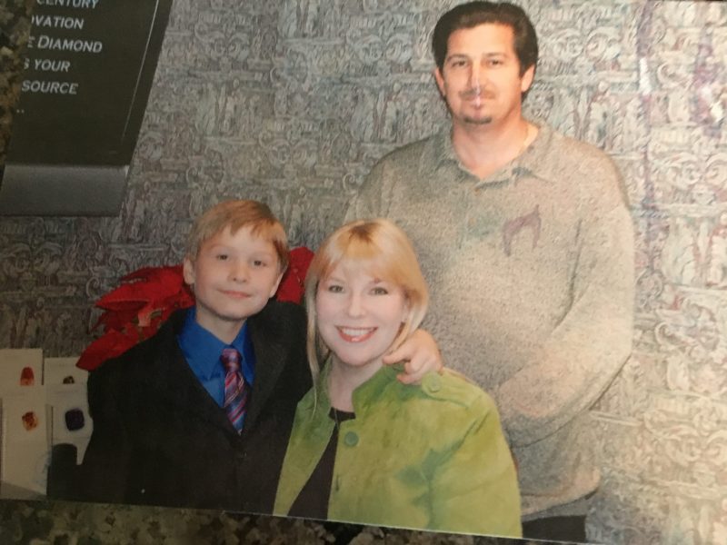 The Shaughnessy family pictured in happier times: Ted, Corey and Nick