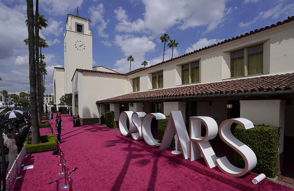 The red carpet for the Academy Awards at Union Station in Los Angeles